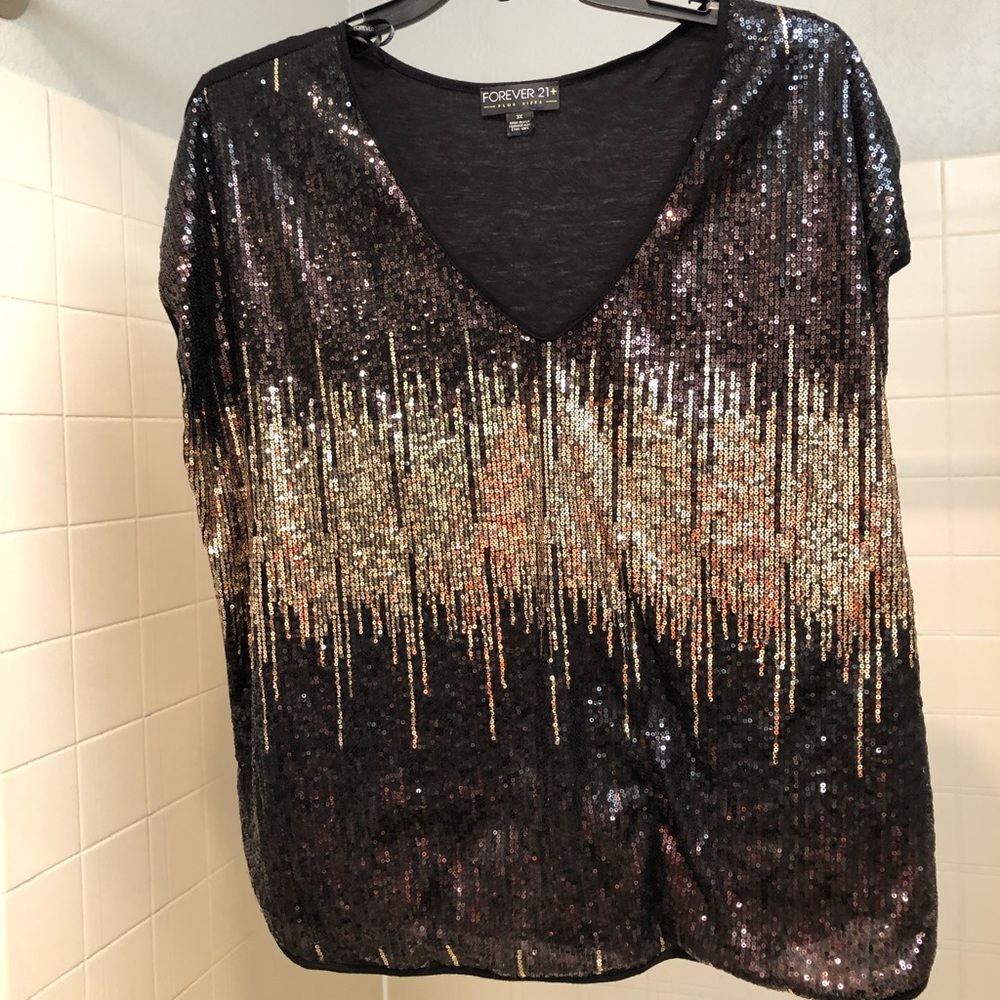 Sequence black and gold shirt